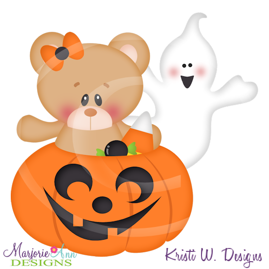 Halloween Bear TWO SVG Cutting Files + Clipart - Click Image to Close